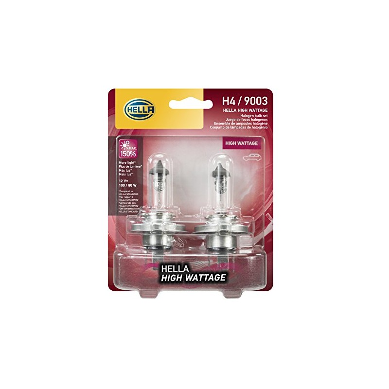 HELLA H4 100/80WTB High Wattage Bulbs, 12V