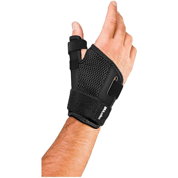 Mueller Reversible Thumb Stabilizing Brace, One Size Fits Most, Black