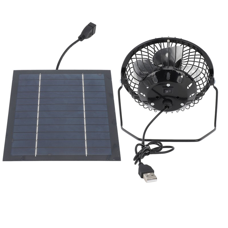 5W Solar Panel Powered Fan for Outdoor Cooling USB Solar