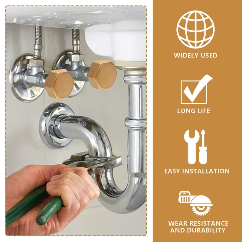 4 Pcs Brass End Cap, Internal Thread Brass Spigot Cap