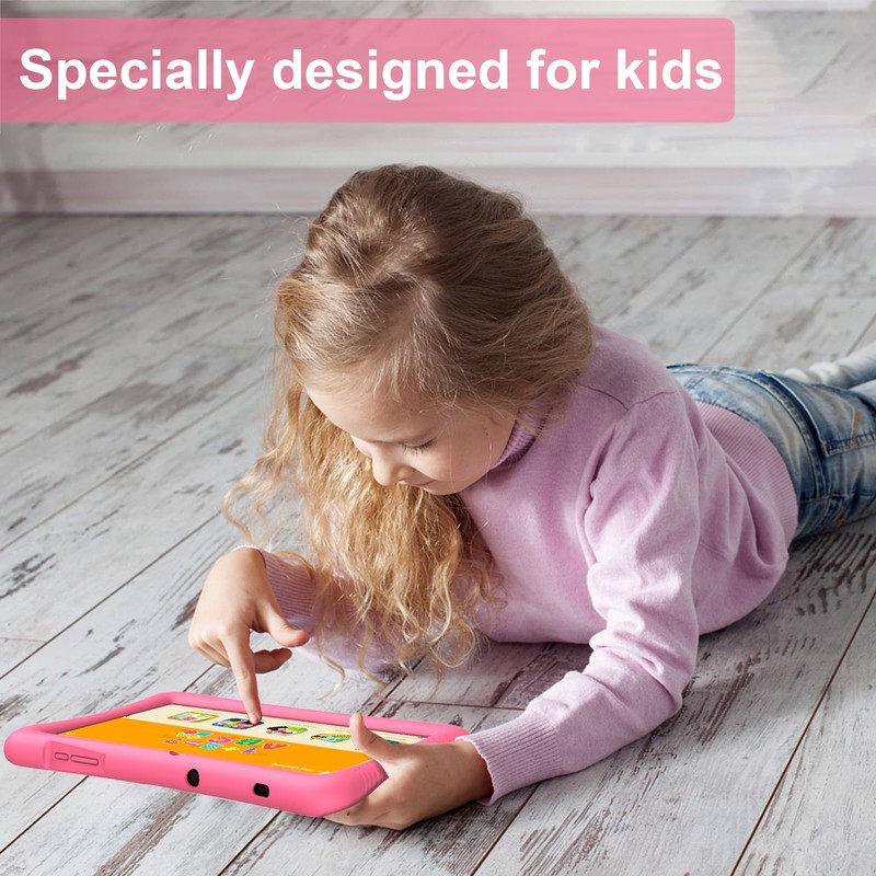 Kids Tablet 10 inch Android 13 with Shockproof Case, Quad-Core