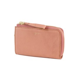 Genten GE-42745 Women's Key Case, Genuine Leather, Peach Beige