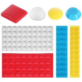 162 Pcs Low Vision Aids, Bump Dots for Visually Impaired, Braille Stickers, Adhesive Bump Dots Raised Tactile Dots for Elderly, Blind (Yellow,Blue,White,Red)