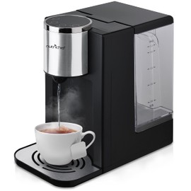 Electric Auto Hot Water Dispenser - Instant Fast Heating Coil Water Boiler More Simple Then Water Kettles Pots Clear Water Tank Measuring Fill Water Up To 2.3 quart NutriChef PKHTWTR46