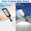 2 Pack Solar Street Lights Outdoor Waterproof 10000LM 6500K, Solar