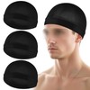 3Pcs Wave Cap Silky Elastic Band Caps Soft Breathable Hair