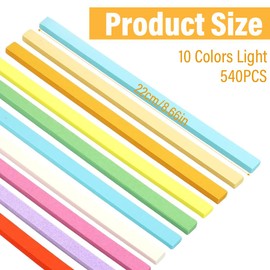 SIRLOMU 540 Strips Origami Star Paper Strips Packaging, Merry Stars Papers, Merry Star Paper Strips, for School Crafts (10 Colours)