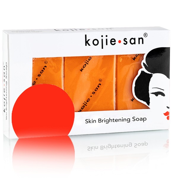 Kojie San Skin Brightening Soap – The Original Kojic Acid Soap that Reduces Dark Spots, Hyper-pigmentation, & other types of skin damage – 3 x 65g Bars