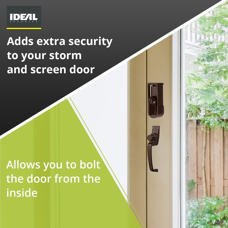 Ideal Security Inc. SK5B Storm Door Deadbolt, Brown