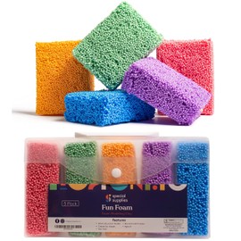 Special Supplies Fun Foam Modeling Foam Beads Play Kit, Children’s Educational Clay for Arts Crafts Kindergarten, Preschool Kids Toys Develop Creativity, Motor Skills (5-Pack)