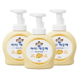 Ikkaekkeutae Antibacterial Foam Hand Soap Pure Soft Powder Scent, 490ml, Set of 3