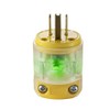 Leviton Grounding Lighted Plug End Replacement, 515PV-LIT