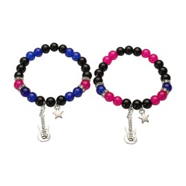 GAUEIOUR TV Girl Friendship Album Bracelets,Role Playing Costume Accessories Couple Friendship Jewelry, Anime Charm Pinky Promise Best Friend Bracelet, BFF Jewelry Gift (2 Pieces)