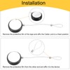sourcing map 3.3ft Retractable Cable Lock with Latch Remote Control
