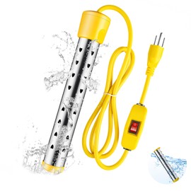 QEWDAEQ Calentador de Agua de Inmersión 1500 W, Calentador de Agua Eléctrico Sumergible, con Control de Interruptor y Control Inteligente de Temperatura, Calienta 19 Litros de Agua en Minutos