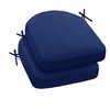 Ottowood Patio Chair Cushions Set of 2, 19" x 19" Waterproof Outdoor Furniture Cushions with Removable, Machine-Washable, Fade-Resistant Covers – Navy Blue, Rounded Corners