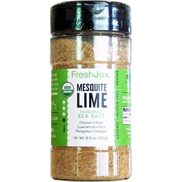 FreshJax Premium Gourmet Spices and Seasonings (Organic Mesquite Lime: Seasoned Sea Salt) 8.9oz