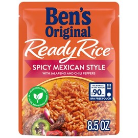 BEN'S ORIGINAL Ready Rice Spicy Mexican Style Flavored Rice, Easy Dinner Side, 8.5 oz Pouch (Pack of 12)