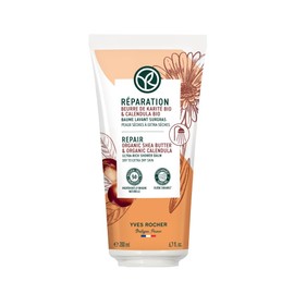 Yves Rocher Plant Care Body Soothing Shower Balm Karité, Care Shower for Extremely Dry Skin, 1 x Tube 200 ml