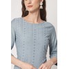 Shopping Queen Chikankari Kurta Palazzo Dupatta - Juego de seda