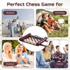 ThreeMoves Roll Up Chess Set - 11" Foldable Leather Chess