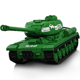 Brihappen Tanks Building Set for Adult Boys (1402 Pieces), Military World Classic is-2 Heavy Tank Blocks Toy Home Office Collection Model, Birthday Gifts for Building Blocks Lover