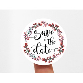 ZLKAPT 120PCS Save The Date Premium Wedding Stickers Wedding Favor Stickers Save The Date Labels Stickers Envelope Seal Bridal Shower Stickers