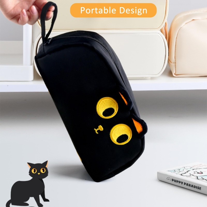 Large Capacity Pencil Case, TOTCOZY Cute Cat Pencil Pouch with