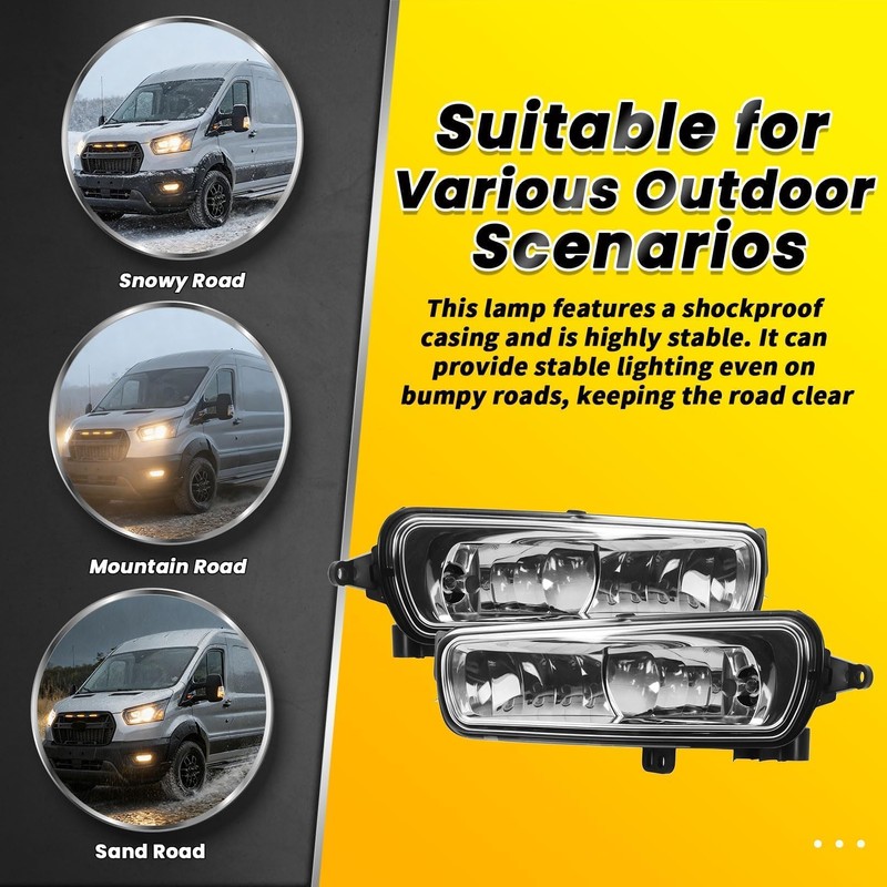 OsyphereX Fog Light Assembly Compatible with Transit 2020 2021 2022