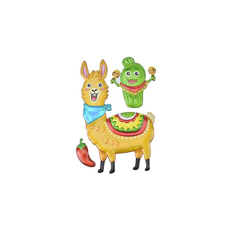 Homeford Llama Puffy 3D Pop-Up Wall Art Stickers, 3-Piece