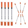 10Pcs 1ml Syringe 30G*8mm Plastic Syringes with Cap for Labs