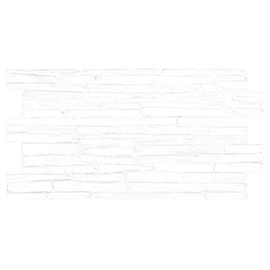 On1shelf 3D Wall Panels Tiles Stone Look Decorative PVC Plastic Cladding Modern (White Quartzite)