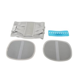 Lumbar Support Belt Breathable Ergonomic Compression Self Heating Lower Back Brace for Men Women M Silver Grey