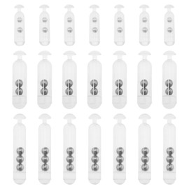 ECSiNG 56PCS Fishing Rattle Rattlers Worm Jig Fishing Lure Insert Pipe Rattles L/M/S 3 Sizes Plastic Rattles Shake Metal Ball Rattles Insert Tube Sound Attract