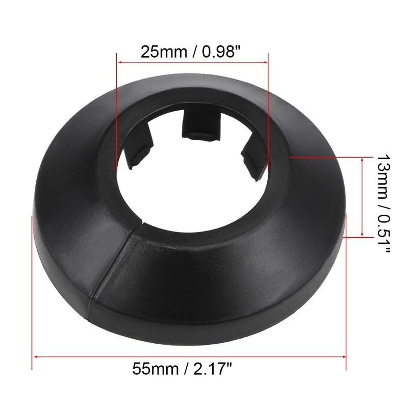 sourcing map 25mm Pipe Cover Decoration PP Plastic Water Pipe