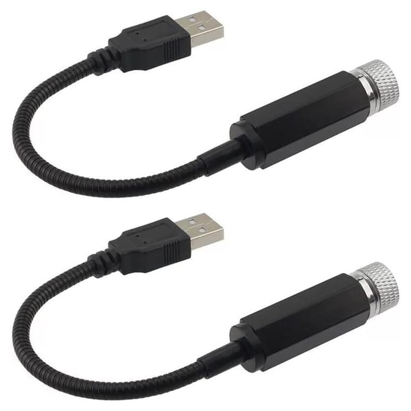 2Pcs Mini LED Projection Lamp Star Night,USB Plug Night Light,Romantic