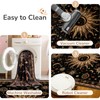 meejou Vacuum-Friendly, 5x7 Washable Area Rug, Black Gold Beige Red