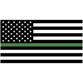 Stickios Military Sticker - American Flag Thin Green Line Army Decal for Cars, Trucks & Vehicle Windows - Made in USA (5.8x3 inches)