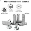 Veumoie 15Pcs T Slot Bolt Accessories M8 X 20 Screws,
