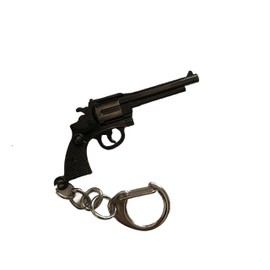 Gun Keychain Weapon Model Metal Keyring Mini Key Ring Chain Pendant - AK M4 Sniper Pistol Shotgun Rifle RPG, COD PUB FORT, Gaming Key Ring Chain Gift (Magnum)