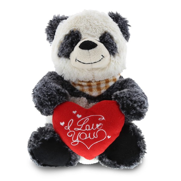DolliBu I Love You Plush Sitting Panda Bear - Cute