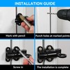 Pack of 2 Automatic Locking Door Latches, Aluminium Alloy Door