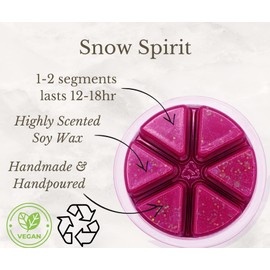 Snow Spirit Soy Wax Melt Snapbar Clamshell Strong Scented Handmade in UK