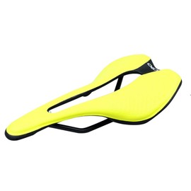 VOANZO Mountain Bike Seat with Central Relief Zone and Ergonomics Design Fit, Comfort Bike Saddle Breathable Bicycle Cushion for Women Men MTB/Exercise Bike/Road Bike Seats (Yellow)