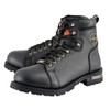 Milwaukee Leather Men's Black Leather Lace-Up Motorcycle Rider Boots with