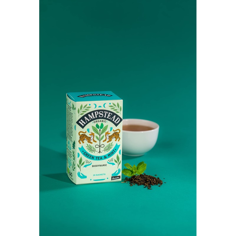 Hampstead Organic Mint Green 20 Teabags (Pack of 4 Total