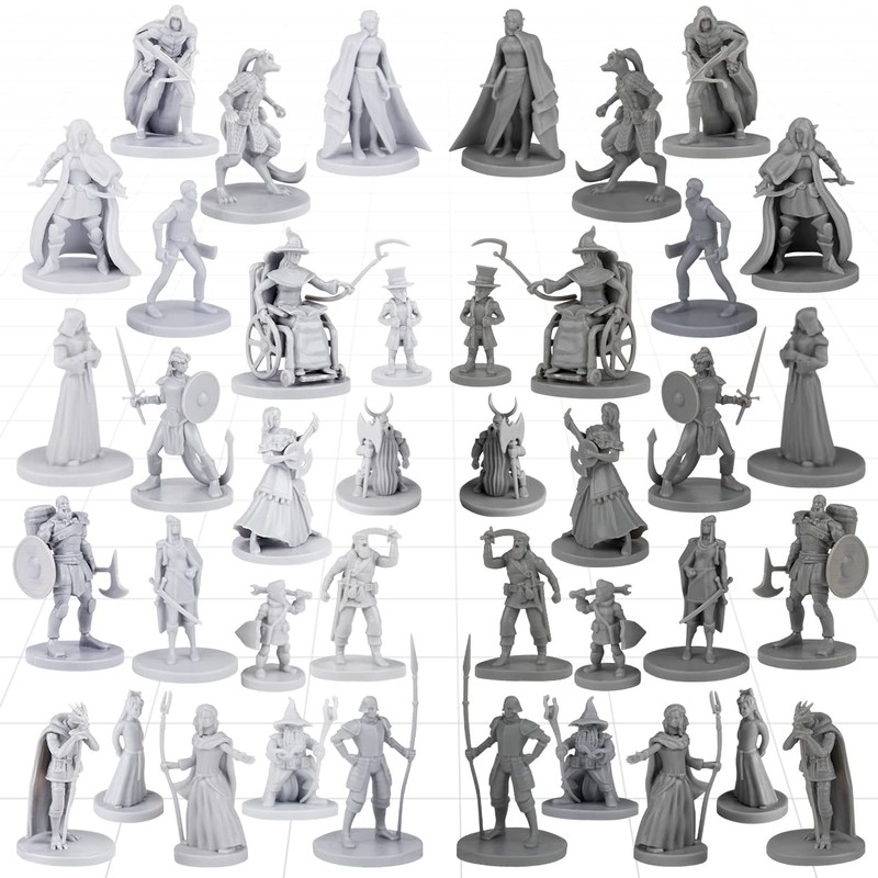 Path Gaming Town Folks Set, 40 Fantasy Tabletop Miniatures for