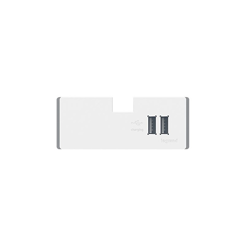Legrand adorne Under-Cabinet USB Outlet Module in White, APUSB3W4