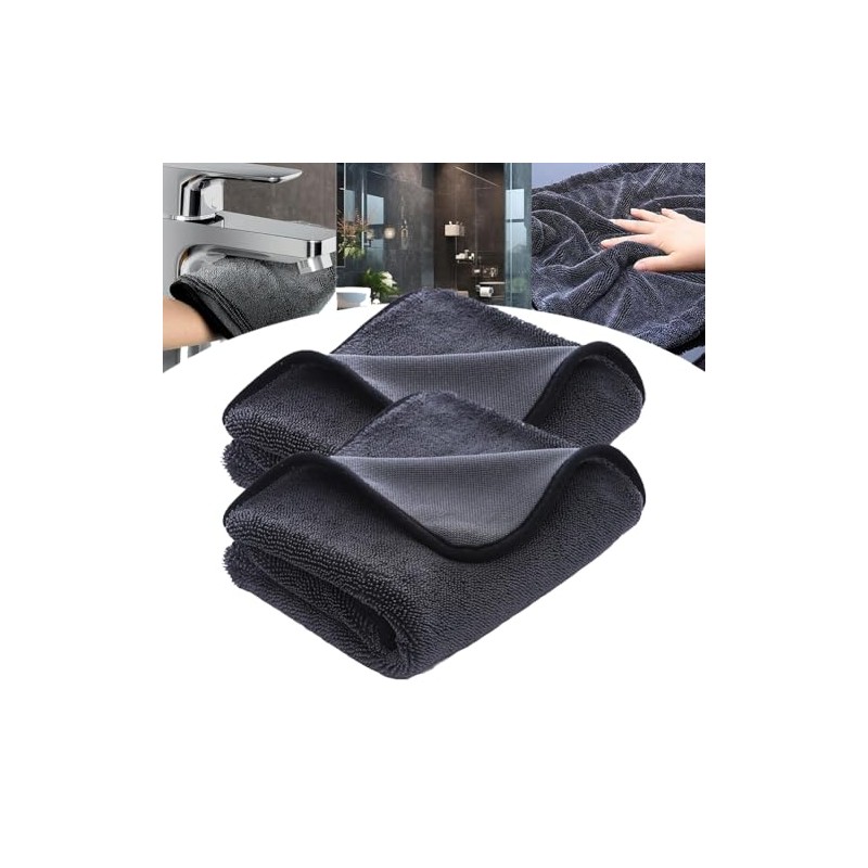 Toallitas de microfibra brillante para baño, ducha, 23.62 x 15.75