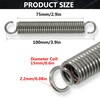 GUNGY Tension Springs with Hooks Stainless Steel Tension Spring 100